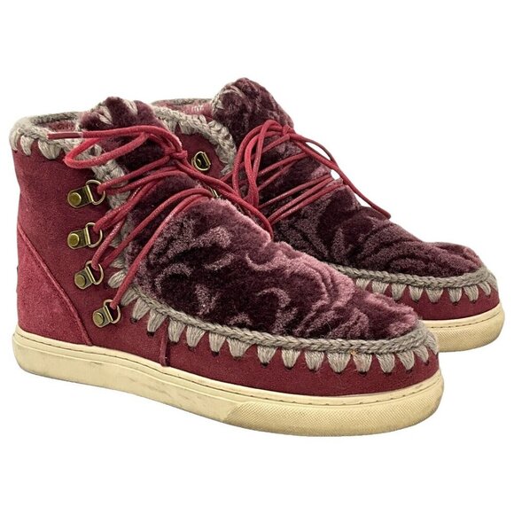 MOU Eskimo Ankle Boots Women's US Size 6 *READ*  Lace Up - Picture 1 of 10